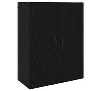 vidaXL Armoire suspendue avec étagère Montage mural avec porte Chêne noir 69,5 x 34 x 90 cm