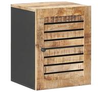 vidaXL Armoire Suspendue avec Porte Marron et Noir 38 x 33,5 x 48 cm, Meuble de Salle de Bain Moderne, Rangement Mural, Organisateur Compact, Design Pratique, Style Chic