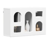 vidaXL Armoire Suspendue Blanc 60 x 20 x 40 cm Bois d'ingénierie, Cabinet Suspendu Moderne pour Salle de Bain, étagère Murale Polyvalente, Solution de Rangement Pratique