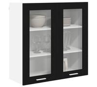 vidaXL Armoire Suspendue Chêne Noir 80 x 31 x 80 cm Bois d'ingénierie, Armoire de Cuisine Moderne, Design rectangulaire, Grand Espace de Rangement, matériaux résistants, Style Contemporain