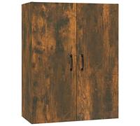 vidaXL Armoire Suspendue Meuble de Rangement Armoire Flottante Meuble de Chambre à Coucher Intérieur Chêne Fumé 69,5x34x90 cm Bois d'Ingénierie
