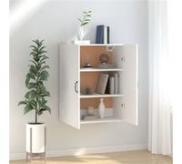 Armoire Suspendue Meuble de Rangement Armoire Murale Meuble de Chambre à Coucher Salon Intérieur Blanc 69,5x34x90 cm Bois d'Ingénierie