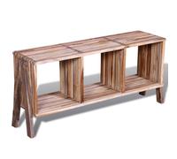 vidaXL Armoire TV avec 3 compartiments Empilable vieux bois teck