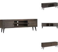 vidaXL Armoire TV en bois de manguier massif 140 x 30 x 45 cm - Meuble TV