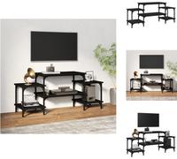 vidaXL Armoire TV noire 117x35x52 cm Bois composite - Meuble TV