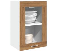 VIDAXL Armoire vitrée suspendue - Chêne artisanal