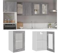 Armoire vitrée suspendue Sonoma gris 40x31x60cm Bois ingénierie vidaXL vidaXL