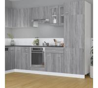 Armoire en verre suspendue Sonoma gris Bois d ingénierie Sonoma gris G