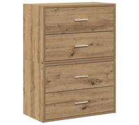 vidaXL Armoires avec 2 tiroirs 2 pcs chêne Artisanal Bois d'ingénierie, Armoire de Rangement, Buffet, Armoire Buffet, Armoire d'exposition