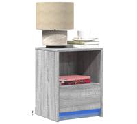 vidaXL Armoires de chevet Sonoma Gris LED 2 pièces