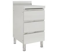 vidaXL Armoires de cuisine professionnelles avec 3 tiroirs 2 pcs. 50x60x96 cm