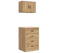 vidaXL Armoires garage 2 pcs chêne artisanal bois d'ingénierie