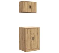 vidaXL Armoires garage 2 pcs chêne artisanal bois d'ingénierie