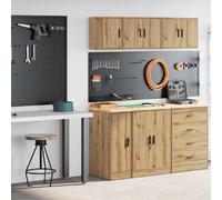 vidaXL Armoires de garage 2 pcs - Chêne artisanal
