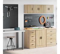 vidaXL Armoires de garage 2 pcs - Chêne sonoma