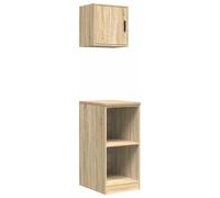 vidaXL Armoires de garage 2 pcs. chêne Sonoma bois composite