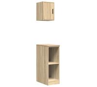vidaXL Armoires de garage 2 pcs chêne sonoma bois d'ingénierie
