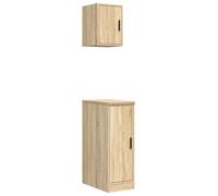 vidaXL Armoires de garage 2 pcs. chêne Sonoma bois composite