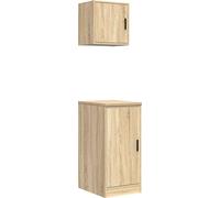 vidaXL Armoires de garage 2 pcs. chêne Sonoma bois composite