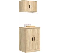vidaXL Armoires de garage 2 pcs - Chêne sonoma