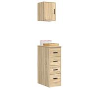 vidaXL Armoires de garage 2 pcs. chêne Sonoma bois composite