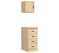vidaXL Armoires de garage 2 pcs. chêne Sonoma bois composite