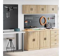 vidaXL Armoires de garage 2 pcs - Chêne sonoma