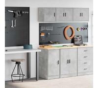 vidaXL Armoires de garage 2 pcs - Gris béton