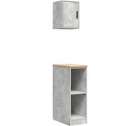 vidaXL Armoires de garage 2 pcs. Gris béton Bois composite