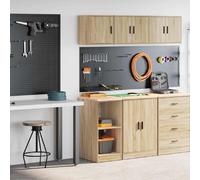vidaXL Armoires de garage - Chêne sonoma - 2 pcs