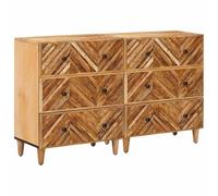 vidaXL Armoires de Rangement 2 pcs Marron 60 x 33,5 x 75 cm, Rangement Moderne pour Salon, armoires rectangulaires, étagères Pratiques, organisateurs élégants
