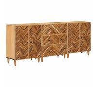 vidaXL Armoires de rangement 3 pcs Marron 60 x 33,5 x 75 cm