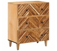 vidaXL Armoires de Rangement Marron 60 x 33,5 x 75 cm, Rangement Salon, Cabinet en Bois Mango Marron, Unité Rectangulaire, Élégant Buffet pour la Maison