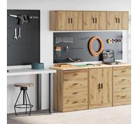 vidaXL Armoires de garage 2 pcs - Chêne artisanal