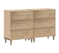 vidaXL Armoires latérales 2 pcs - Bois massif de manguier