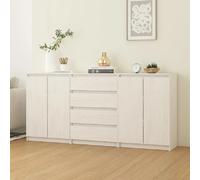 vidaXL Armoires latérales 3 pcs - Blanc