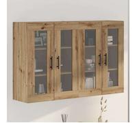vidaXL Armoires Murailles 2 pcs Chêne Artisan et noir 3394567