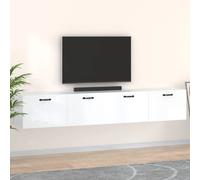 vidaXL Armoires murales 2 pcs Blanc 100x36,5x35 cm Bois d'ingénierie