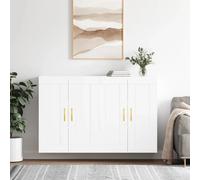 vidaXL Armoires murales 2 pcs blanc bois d'ing¿¿nierie