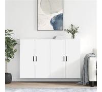 vidaXL Armoires murales 2 pcs blanc 69,5x34x90 cm