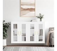 Armoires murales 2 pcs blanc bois d'ingénierie 3197929