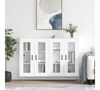 Armoires murales 2 pcs blanc bois d'ingénierie 3197945