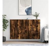 vidaXL Armoires murales 2 pcs chêne fumé bois d'ingénierie 3197894 Marron G