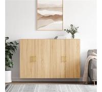 vidaXL Armoires murales 2 pcs chêne sonoma 69,5x34x90 cm chêne sonoma G