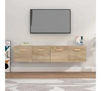vidaXL Armoires murales 2 pcs Chêne sonoma 80x35x36,5 cm Bois