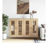 vidaXL Armoires murales 2 pcs chêne sonoma bois d'ingénierie3197899 Marron G
