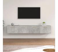 vidaXL Armoires murales 2 pcs Gris béton 100x36,5x35 cm