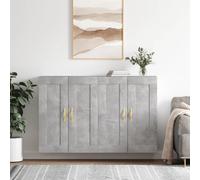 vidaXL Armoires murales 2 pcs gris béton