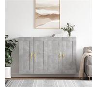 vidaXL Armoires murales 2 pcs gris béton