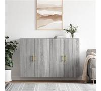 Armoires murales 2 pcs sonoma gris 69,5x34x90 cm, armoire, vitrine murale, armoire flottante, armoire de rangement 3195617